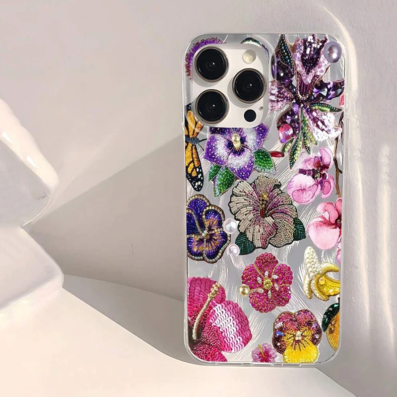INS Style Summer Pink Hawaiian Floral Pattern Phone Case For Xiaomi Redmi Note 14 Pro Plus 5G 14 13 12 11 10 Redmi 14C 13C Cover