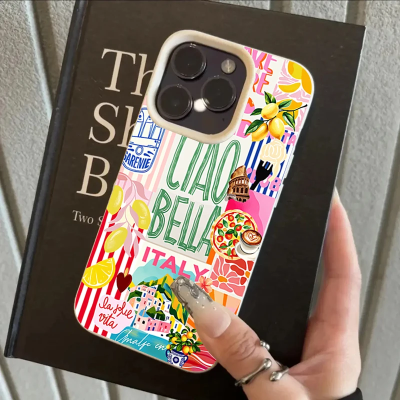 Colorful Pattern Lemon Element Collage Fresh Design Phone Case For Xiaomi Redmi Note 15 14 13 12 Pro Plus 5G 11 10 14C 15C Cover