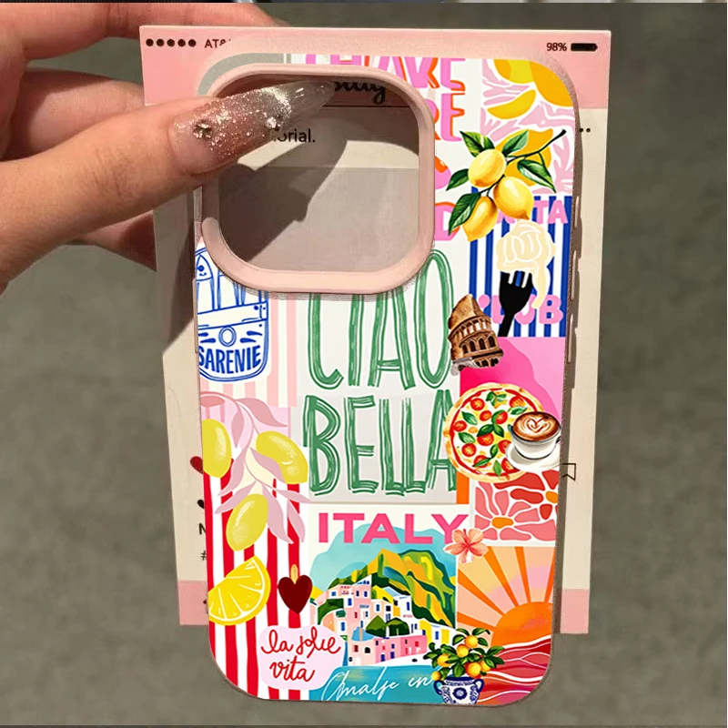 Colorful Pattern Lemon Element Collage Fresh Design Phone Case For Xiaomi Redmi Note 15 14 13 12 Pro Plus 5G 11 10 14C 15C Cover