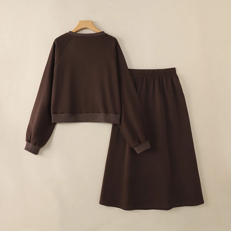 ZANZEA 2026 Fashion Women Dress Sets Casual 2 Piece Sets Long Sleeve Top and High Waist Long Skirt Sets Solid Loose Tracksuits