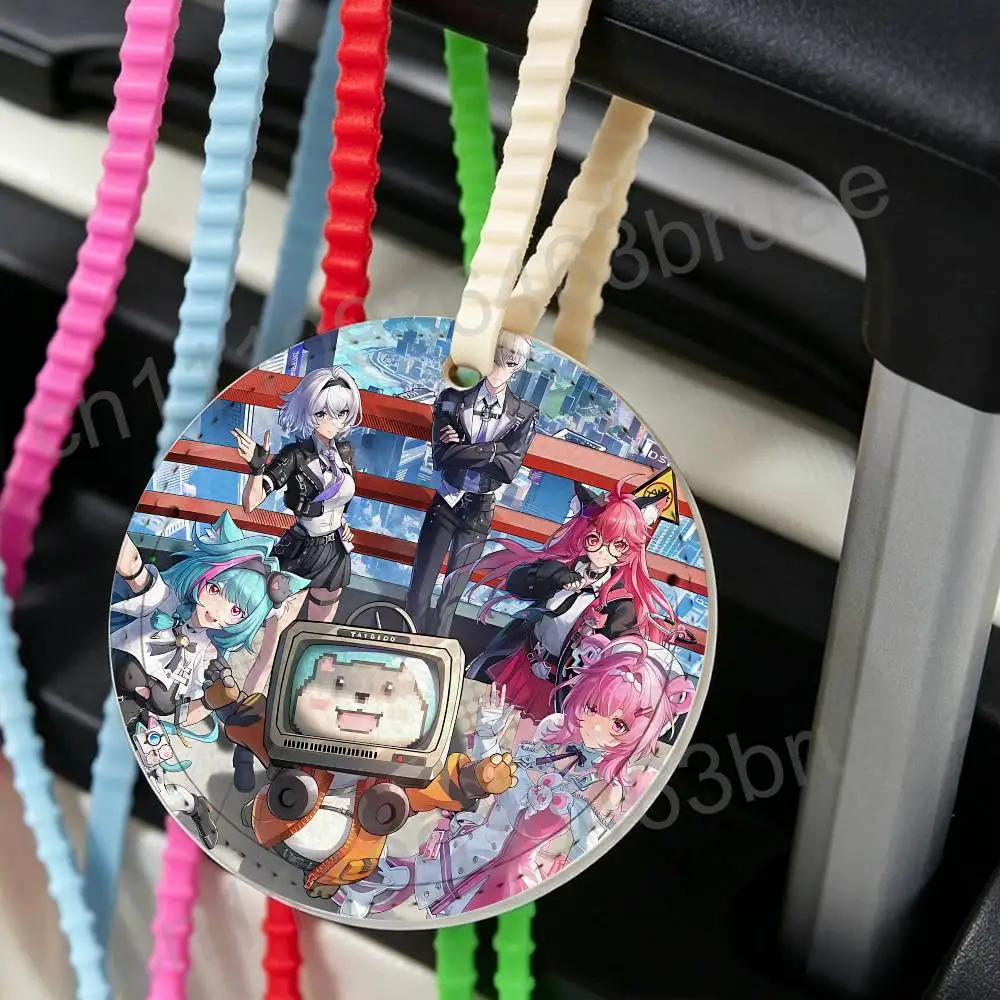 NTE Nanally Neverness to Everness Round Airplane Pattern Luggage Tag Portable Name Address Tag Backpack Pendant Travel Accessory