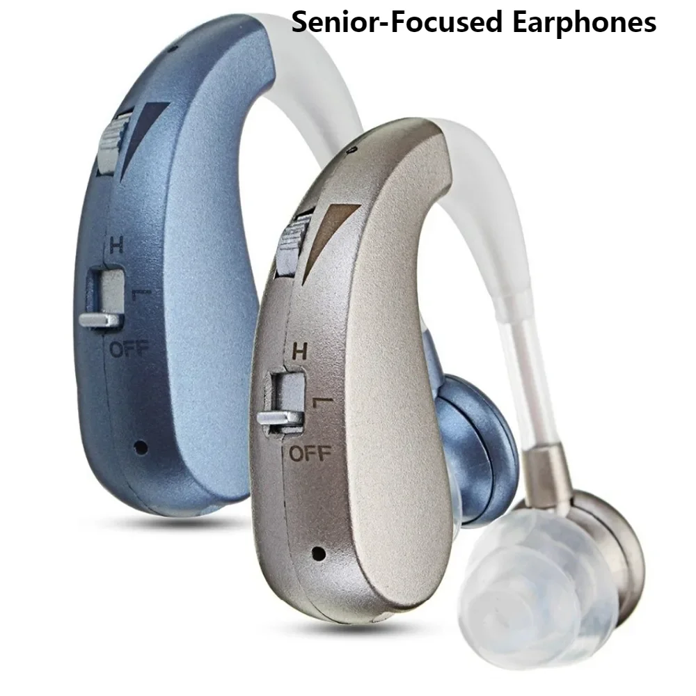 Ear-Hook Charging Earphones Comfort Enhanced Hear Rechargeable Noise-Canceling Clear Audio ComfortFit Earbuds For Senior Adults