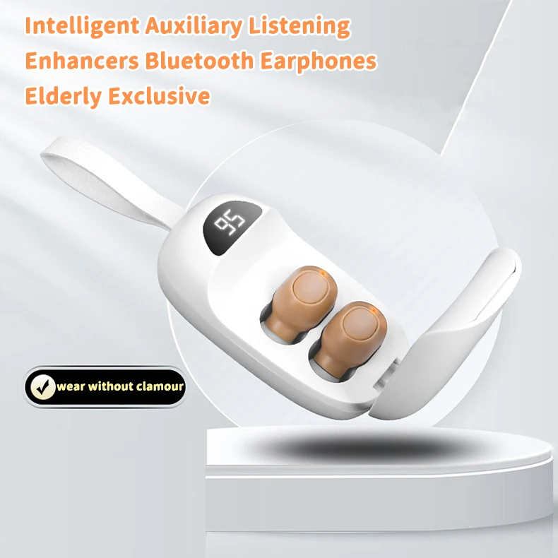 Intelligent Auxiliary Listening Bluetooth Earphones Rechargeable Noise Reduction Enhancers Audiological Earbuds For Elderly Gift