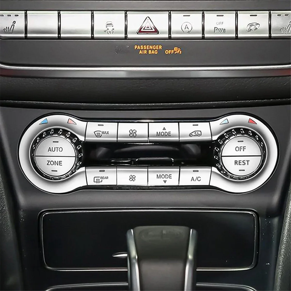 Car Central Control Air Conditioning Button Decoration Cover for CLA C117 GLA X156 a Class W176 2013-2018