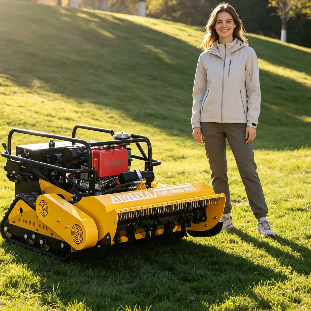 Customized Orchard Weeding Robot Lawn Mower Petrol Remote Control Flail Mower Commercial Lawn Mower For Farm Use