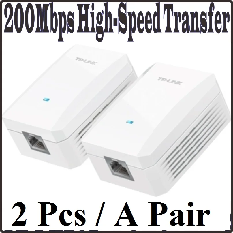 Plug&Play, TP-LINK AV200 Ethernet Powerline Adapter, up to 200Mbps, Ethernet Network Adaptor,  Start Kit, HomePlug AV Adapters
