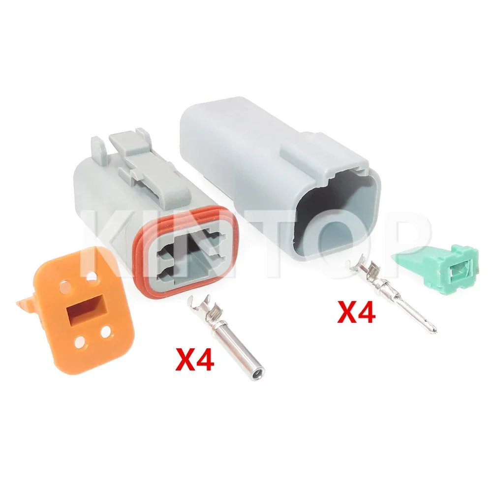 1 Set 4 Pins AT04-4P AT06-4S AC Assembly Automobile Wiring Terminal Plug Car Male Female Docking Wire Connector DT04-4P DT06-4S