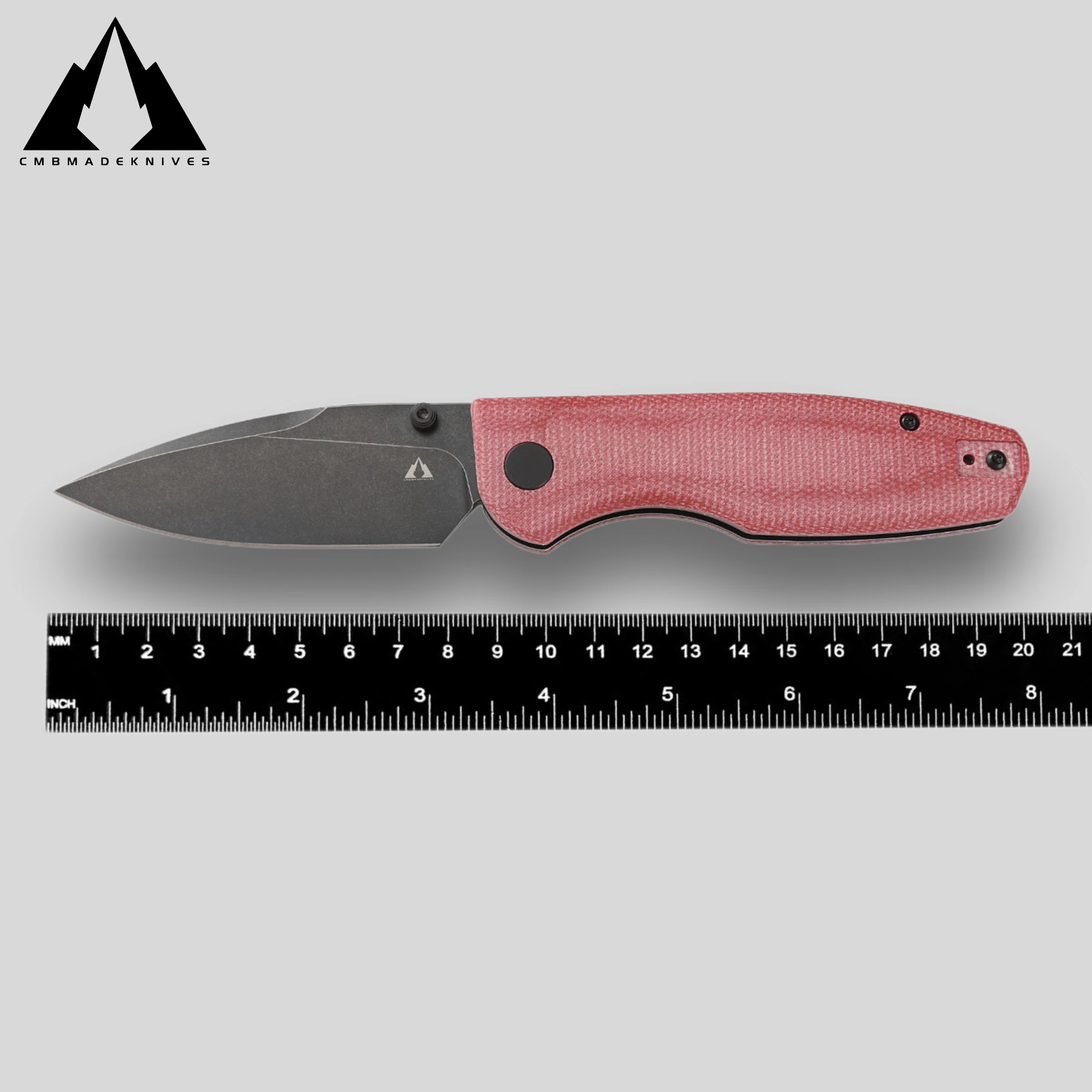 CMBMADEKNIVES Predator V2 Micarta Handle 14C28N Steel Blade Camping Outdoor Pocket Folding Knife EDC  CMB-08RB