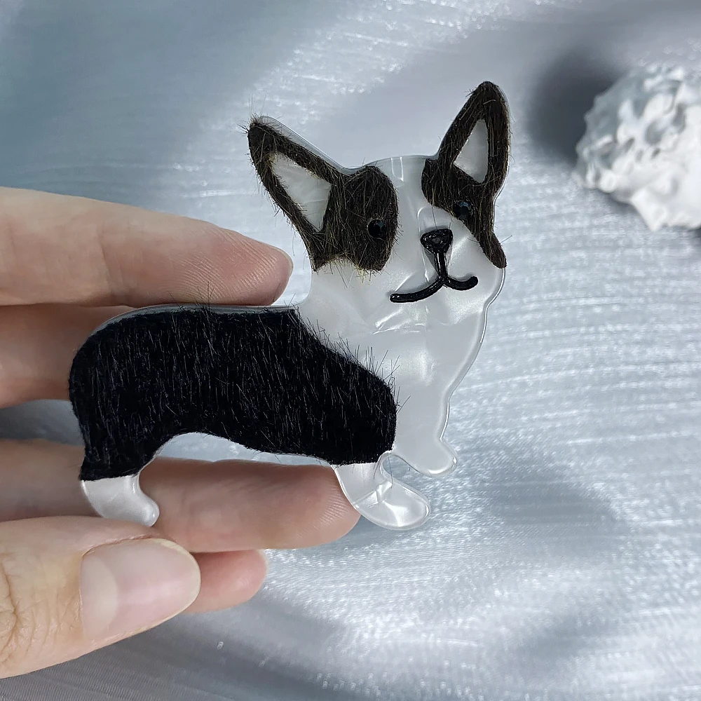 Cartoon Handmade Safety Pins Custom Acrylic Dog Brooches Badge for Bag Lapel Pin Jewelry Gift for Friends Wholesale