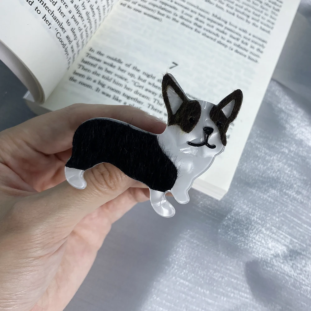 Cartoon Handmade Safety Pins Custom Acrylic Dog Brooches Badge for Bag Lapel Pin Jewelry Gift for Friends Wholesale