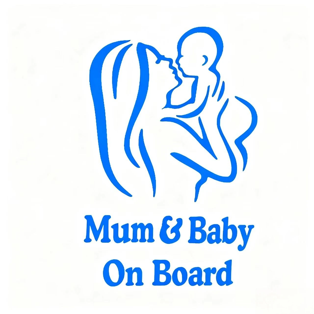 Waterproof Vinyl Mum Baby On Board Car Sticker Warm Mother Baby Pattern Safety Warning Decal For Car Rear Window Decor