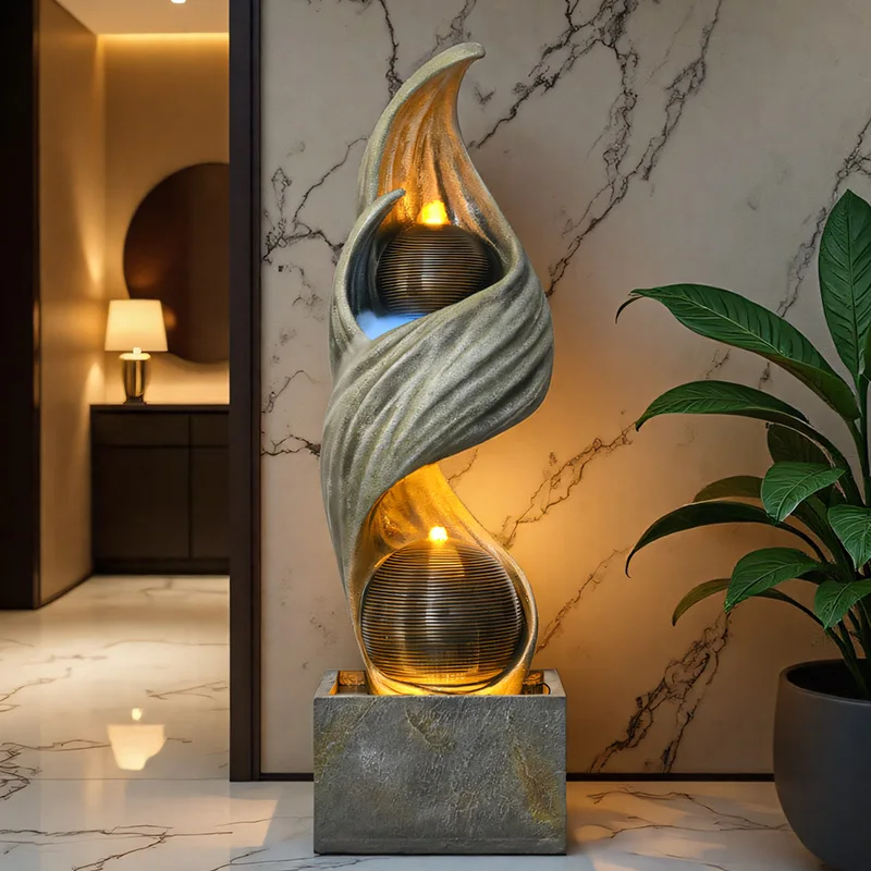 Modern Indoor/Outdoor Waterfall Fountain Wholesale Resin Zen Garden Yard Decoration for Home Decoration Ornaments landscape