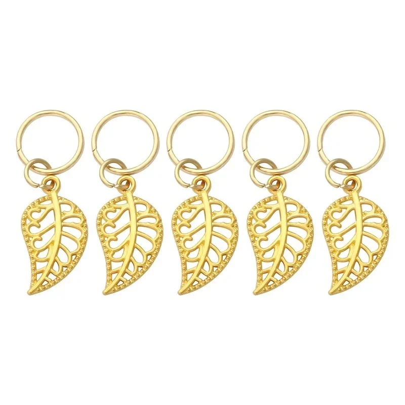 80Pcs/Set Mix Style Star Leaves Pendant Charms Hair Braid Dreadlock Beads Clips Cuffs Rings Jewelry Clasps Accessories Styling