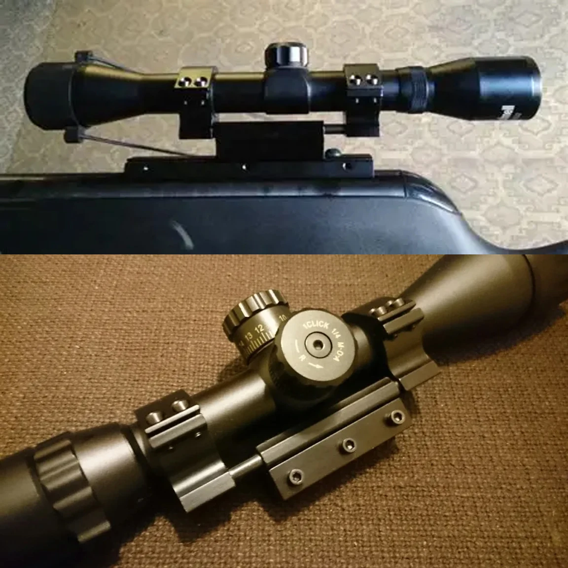 Zero Recoil Mount Scope Mount 25.4mm/30mm Rings W/Stop Pin Adapter 11/20mm 3/8' Dovetail Offset Scope Mount Cushion Impact