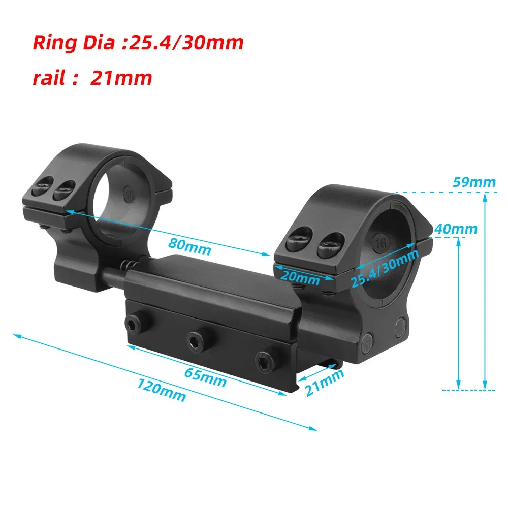 Zero Recoil Mount Scope Mount 25.4mm/30mm Rings W/Stop Pin Adapter 11/20mm 3/8' Dovetail Offset Scope Mount Cushion Impact