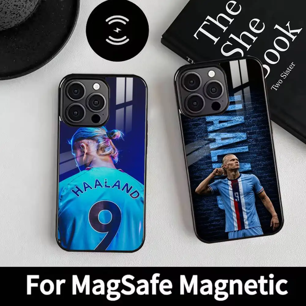 2026 E-Erling H-Haaland Football 9 Phone Case For iPhone 17,16,15,14,13,12,Plus,Pro,Max for Magsafe Magnetic Wireless Charging