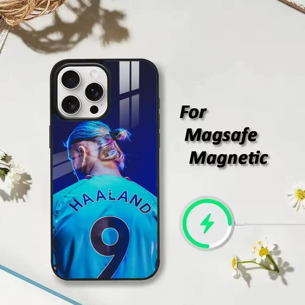 2026 E-Erling H-Haaland Football 9 Phone Case For iPhone 17,16,15,14,13,12,Plus,Pro,Max for Magsafe Magnetic Wireless Charging