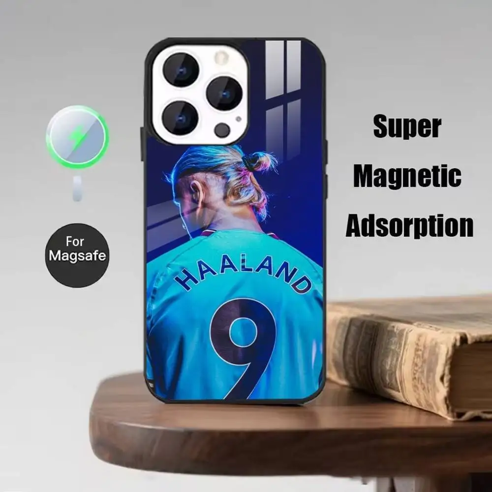 2026 E-Erling H-Haaland Football 9 Phone Case For iPhone 17,16,15,14,13,12,Plus,Pro,Max for Magsafe Magnetic Wireless Charging