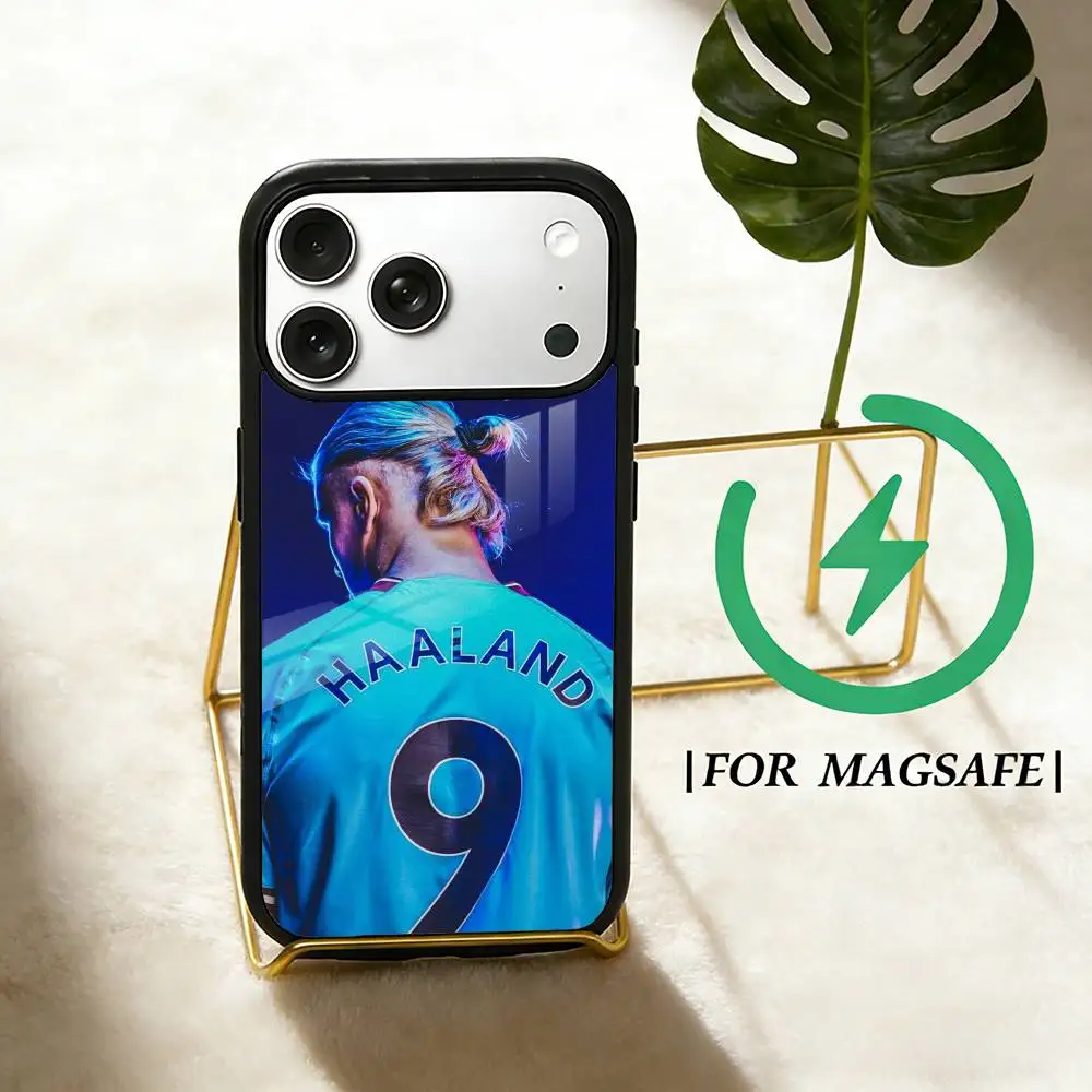 2026 E-Erling H-Haaland Football 9 Phone Case For iPhone 17,16,15,14,13,12,Plus,Pro,Max for Magsafe Magnetic Wireless Charging