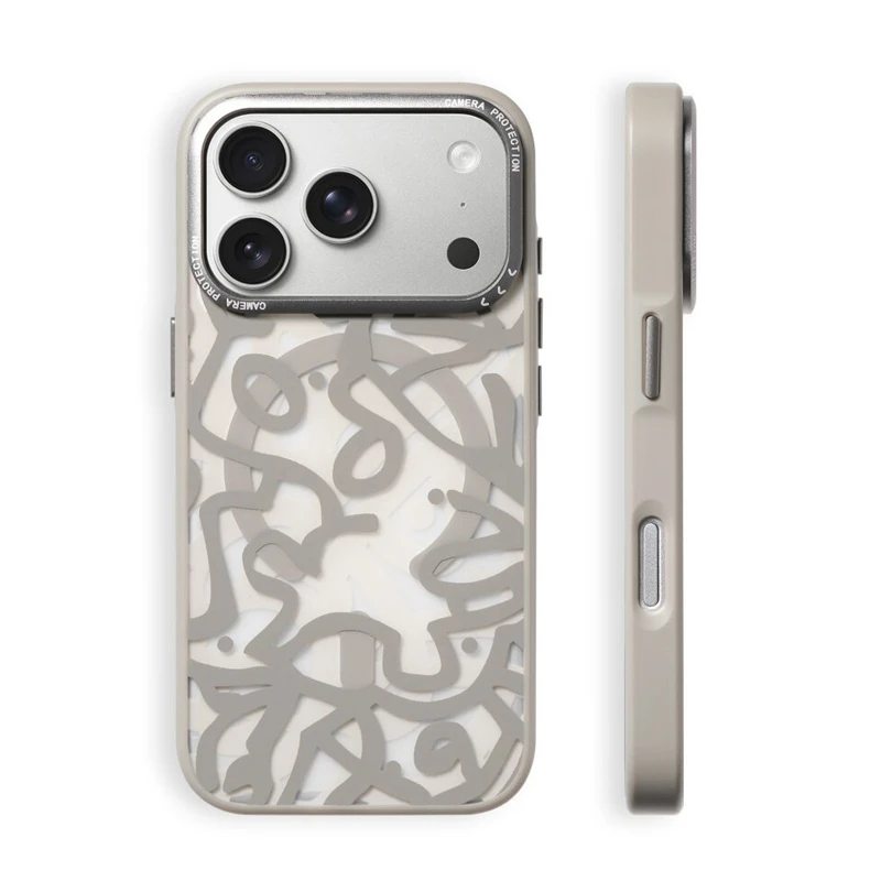 Luxury Original Graffiti For Magsafe Matte Case For iPhone 17 17Pro 17 Pro Max Funda Wireless Charging Hard Magnetic Back Cover