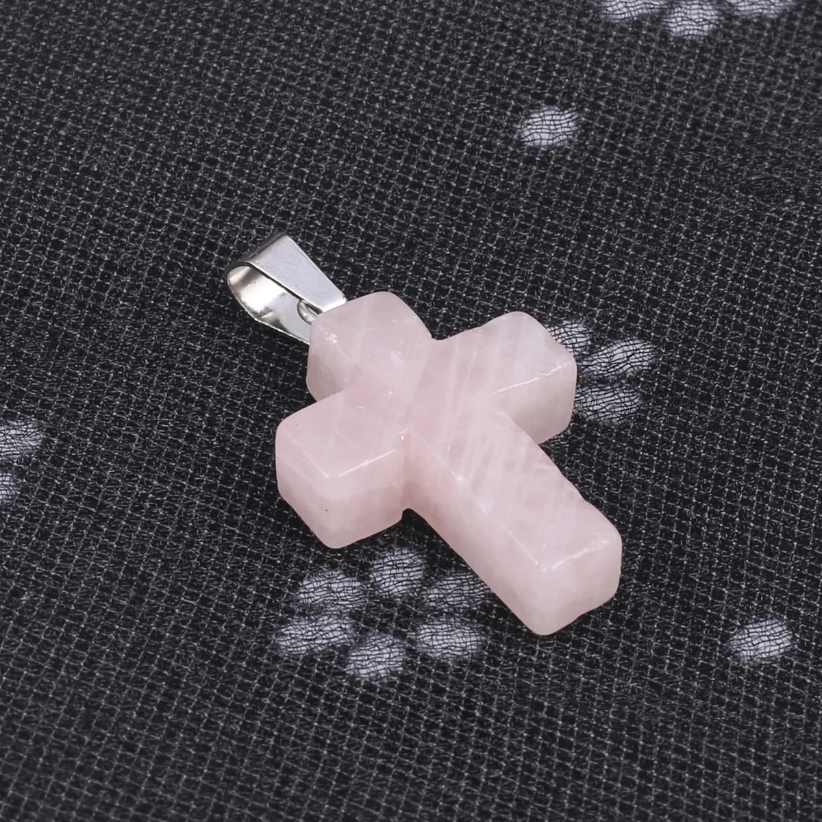 1pcs Fashion Natural Stone Pendant Cross Opal Agate Amethyst Healing Crystals Stone Charms For Jewelry Making DIY Necklaces