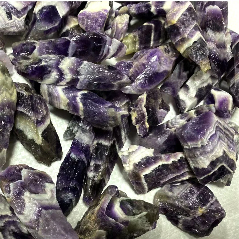 Natural Beautiful Dream Amethyst Crystal Rough Stone Specimens Energy Healing Crystals Mineral Specimen