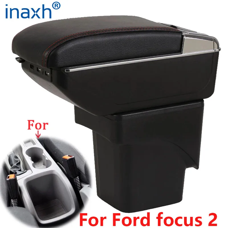 For Ford Focus 2 Armrest box For Ford Focus mk2 Car Armrest Car accessories Interior details Retrofit parts Storage box USB