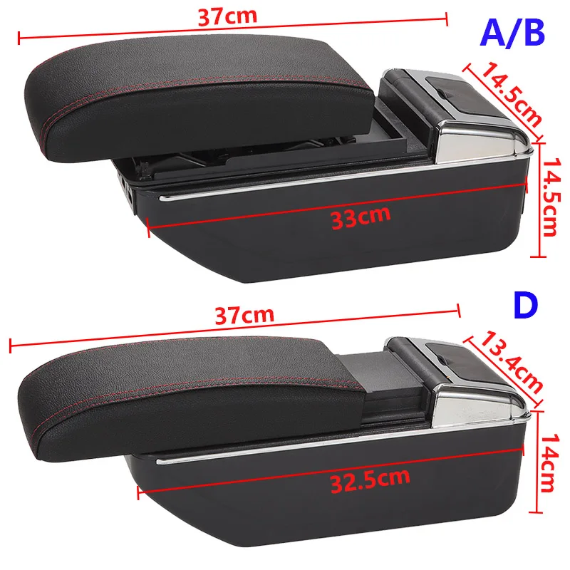 For Ford Focus 2 Armrest box For Ford Focus mk2 Car Armrest Car accessories Interior details Retrofit parts Storage box USB
