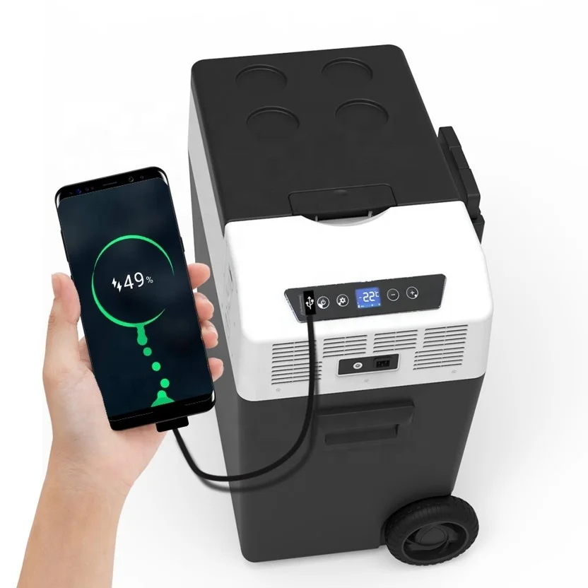 TYTXRV 12V/24V Smart Move Car Refrigerator APP Control Fast Cooling With LED Light Portable Camping Caravan Car Mini 15L Fridge