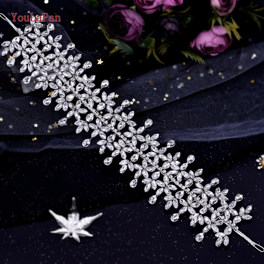 YouLaPan Wedding Dress Belt Decorative Belts For Dresses Bridesmaid Sash Silver Color Women Waist Luxury Accessories SH404