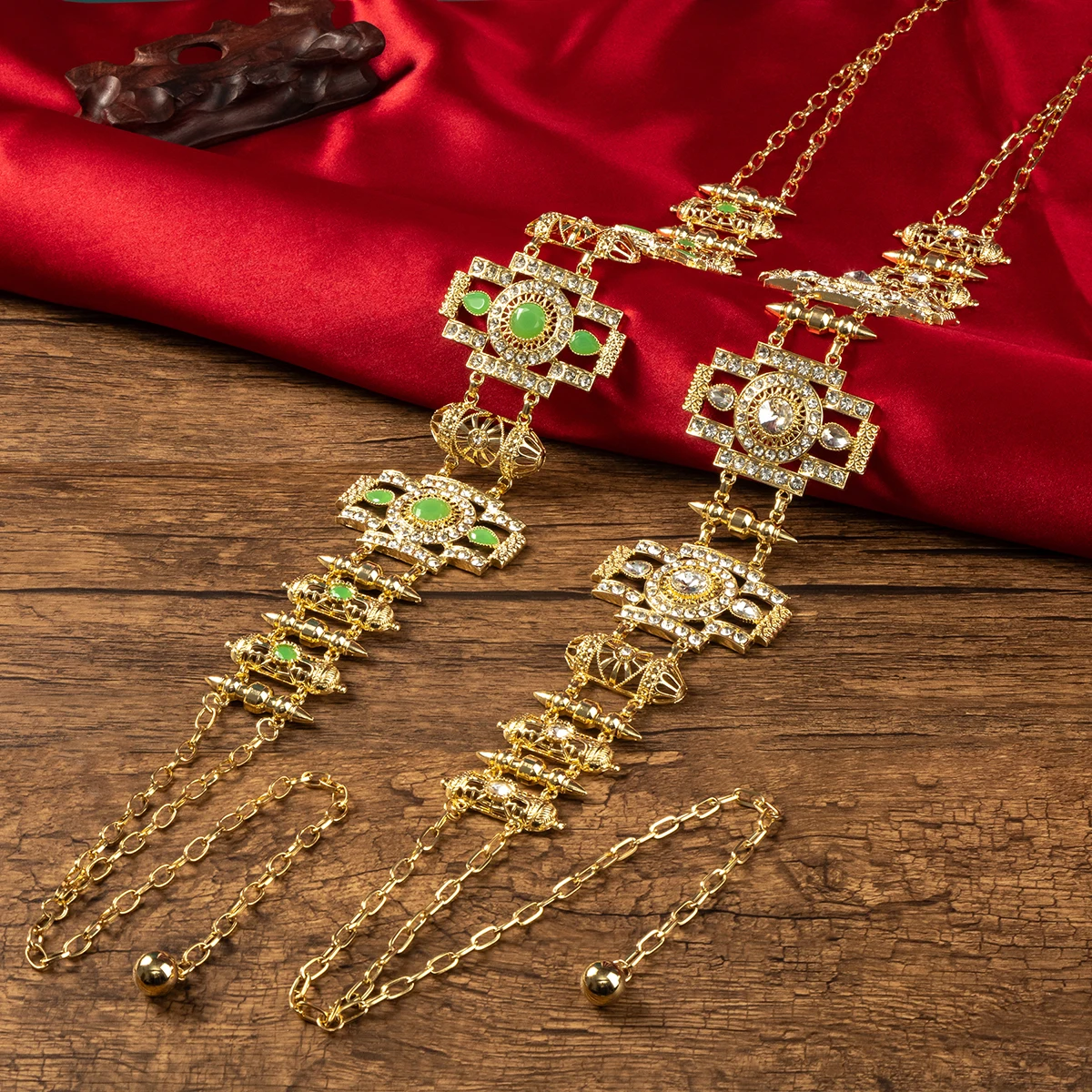 Gorgeous Bridal Waist Chain Square Cutout Carving Handmade Arab Festival Banquets Popular Belt Moroccan Wedding Dress Body Chain