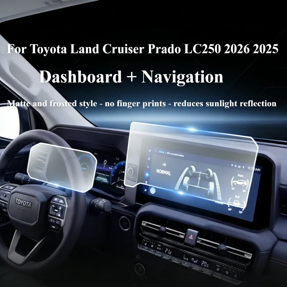 For Toyota Land Cruiser Prado LC250 2026 2025 Tempered Glass Protective Film LCD Navigation Touch Display Screen Car Accessories