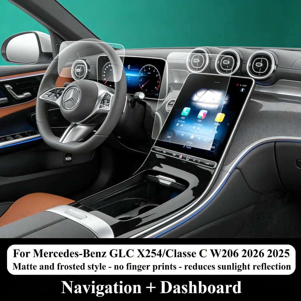 For Mercedes-Benz GLC X254/Classe C W206 2026 2025Tempered Glass Protective Film GPS Navigation Touch Display Screen Accessories