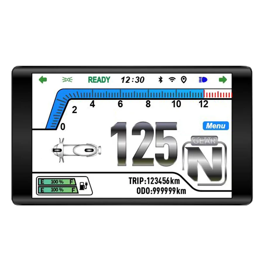 XinQiang Intelligent Carplay 2.0 Model Touch Screen Motorcycle Spare Parts Accessories Business/Luxury Design for