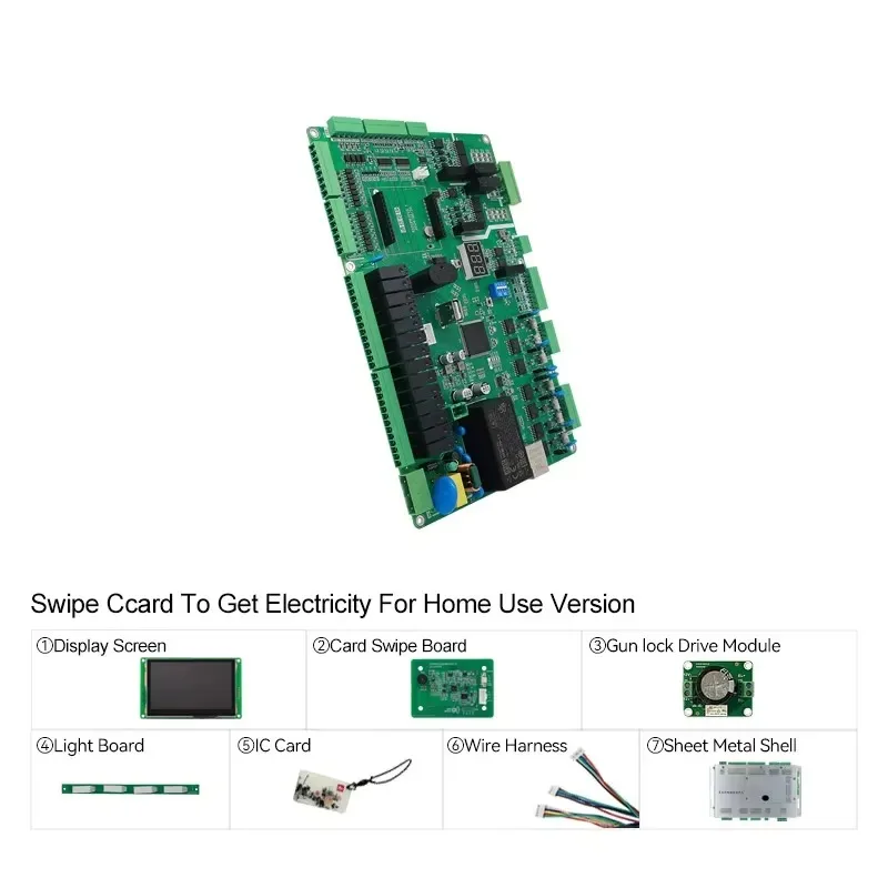 2026 Complete Dual-Gun 120kW DC EV Charger Control Board Kit with 4G, RFID, Touch Screen & Accessories