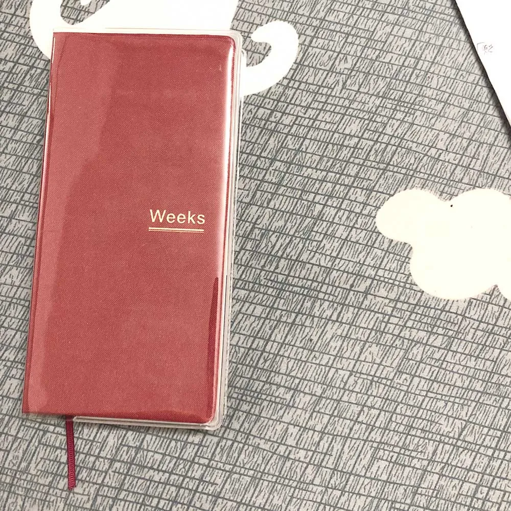 Fromthenon Transparent Pvc Protective Cover for HO-BO  Weeks Planner Diary Journals Notebook Bookbinder Case School Supplies