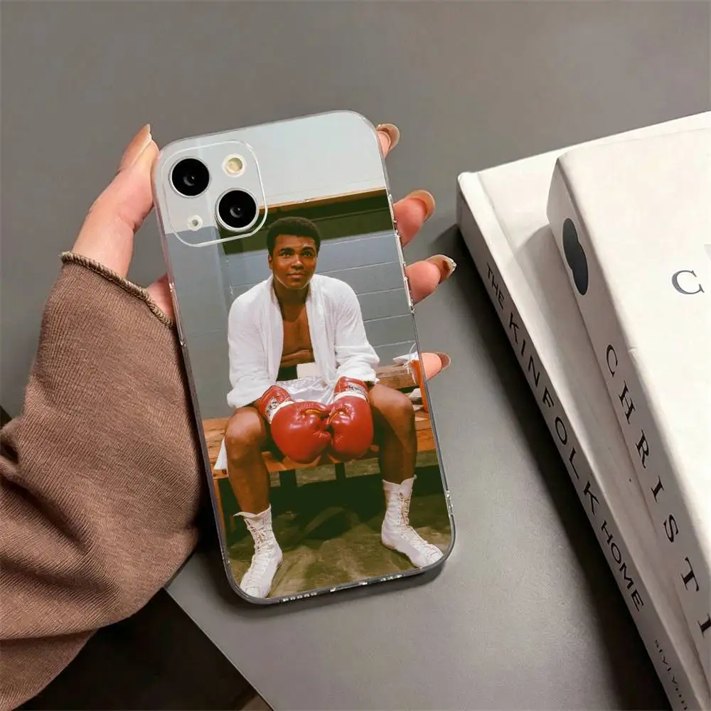M-Muhammad Ali Boxing Legend   Phone Case For iPhone17,16,15,14,13,12,11 Plus,Pro Max Soft Transparent Cover