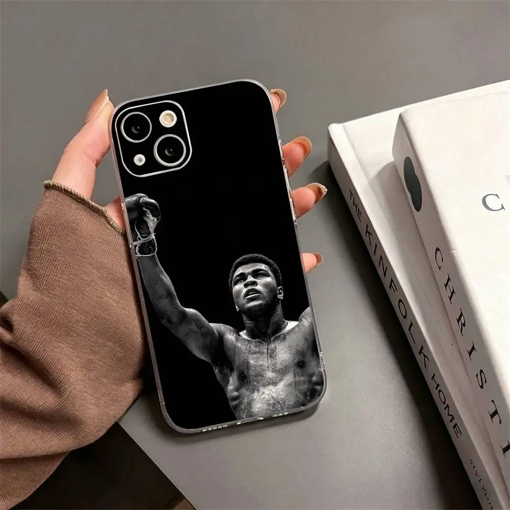 M-Muhammad Ali Boxing Legend   Phone Case For iPhone17,16,15,14,13,12,11 Plus,Pro Max Soft Transparent Cover