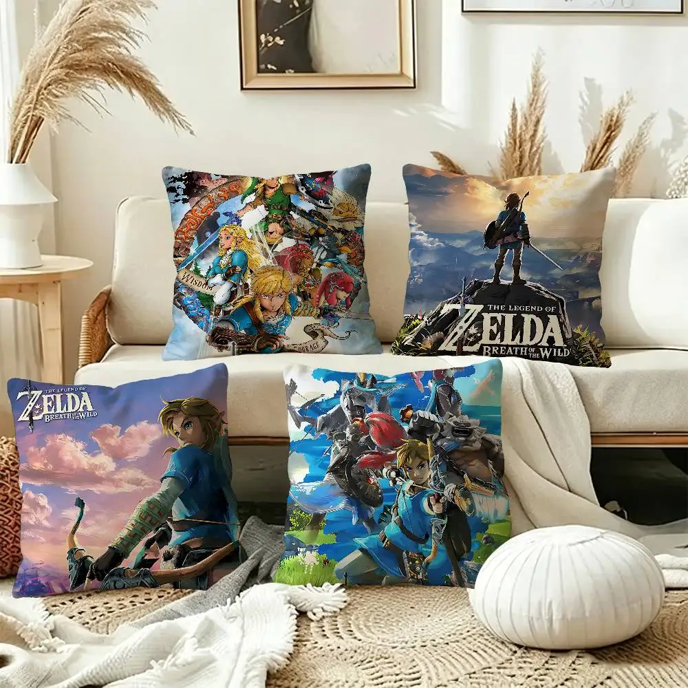 Game T-The L-Legend O-Of Z-Zeldas Personalized Pillow Cover Kids Bedroom Wild Party Decor Pillowcase Kid Birthday Shower Gift