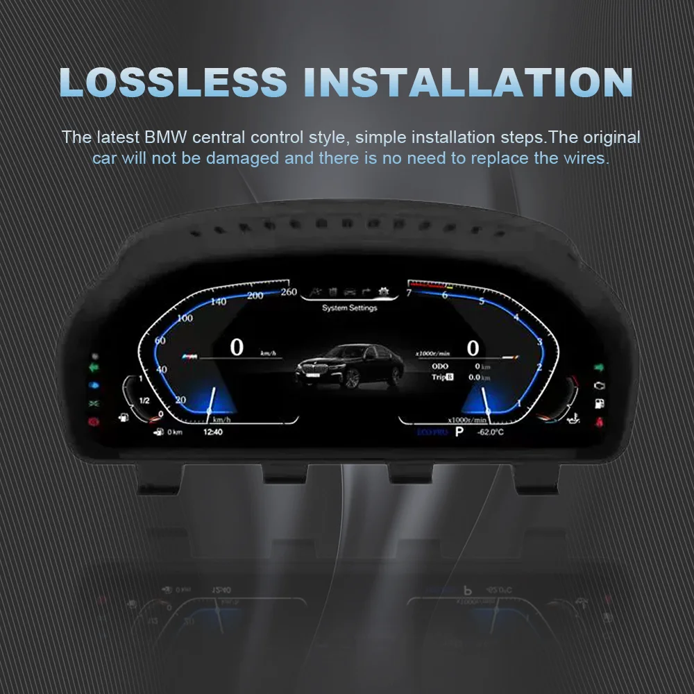 LCD Dashboard for BMW E90 E70 E71 E60 E81 E87 F10 F20 F30 F32 F06 E84 F48 E83 F25 F26 F15 Speedometer Digital Display Cluster
