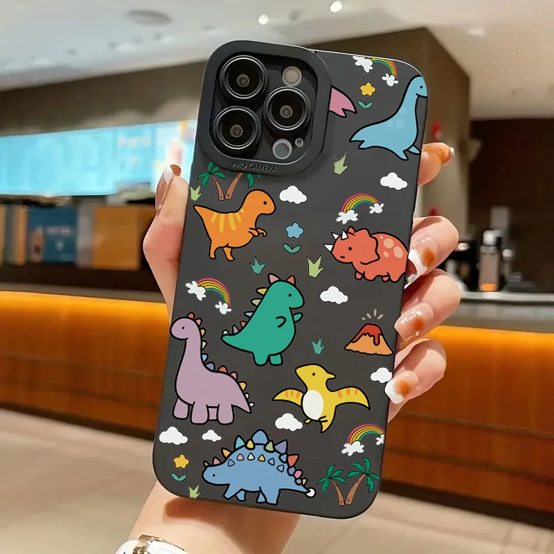 Cartoon Colorful Dinosaur Phone Case for Xiaomi Redmi Note 13 Cases Redmi Note 12 12S 11S 10S 10 11 Pro Plus 5G 12C 13C 4G Cover