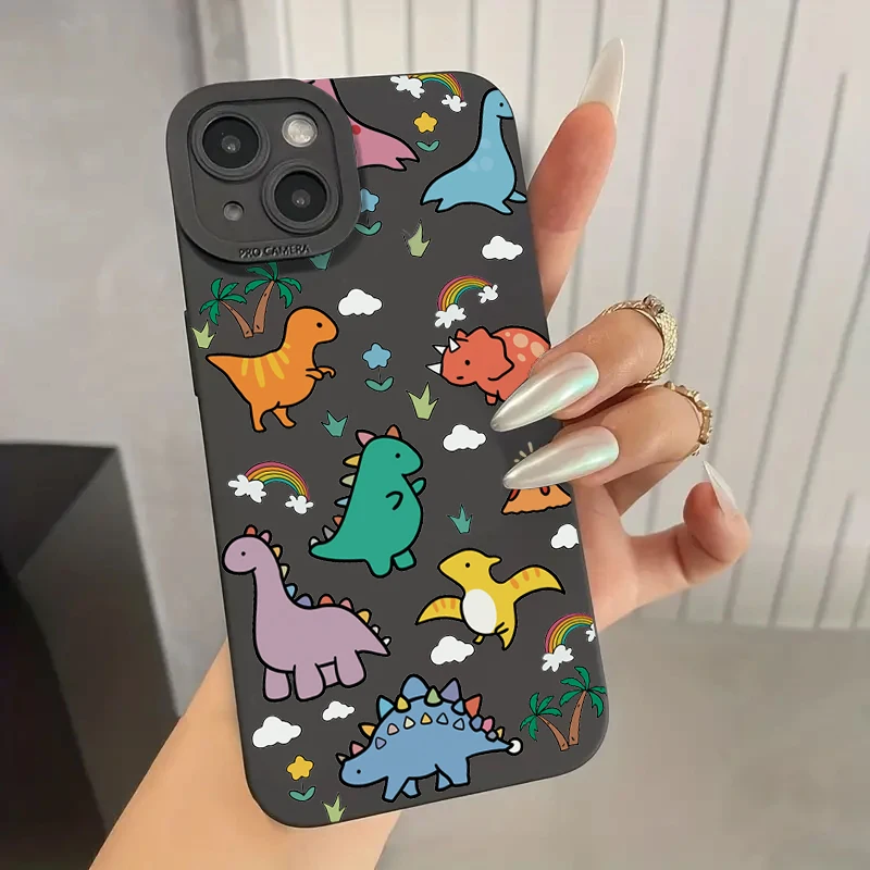 Cartoon Colorful Dinosaur Phone Case for Xiaomi Redmi Note 13 Cases Redmi Note 12 12S 11S 10S 10 11 Pro Plus 5G 12C 13C 4G Cover