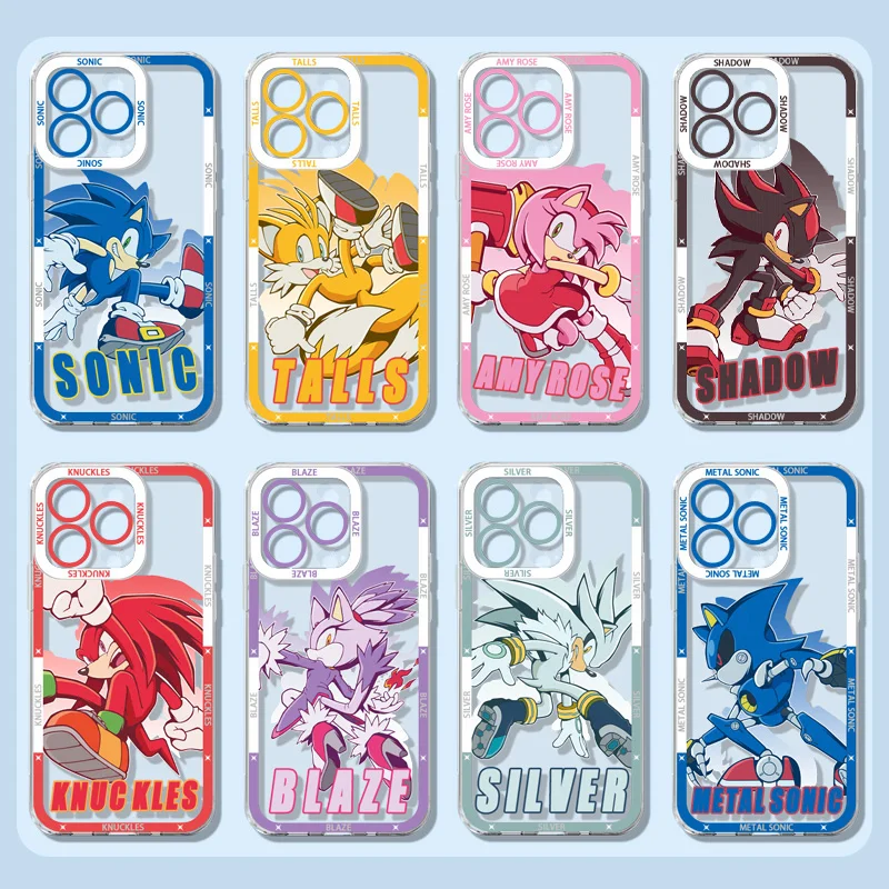 Phone Case For Tecno Spark Go 30C 10 Camon 40 30 20 19 Pova 7 6 5 4 Pro itel S23 A70 Pro Plus TPU Cover Cartoon Game S-SONIC