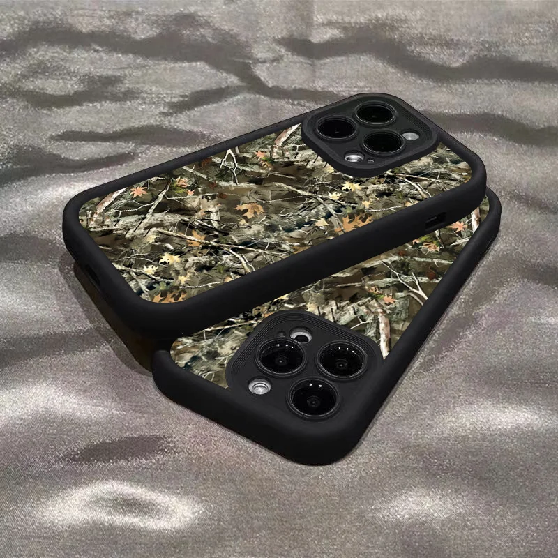 Forest Camouflage Simple Phone Case for Xiaomi Redmi Note 14 13 12 Pro Plus 4G 5G 14C 13C 12C 11 11S 10 10S 12S Shockproof Cover