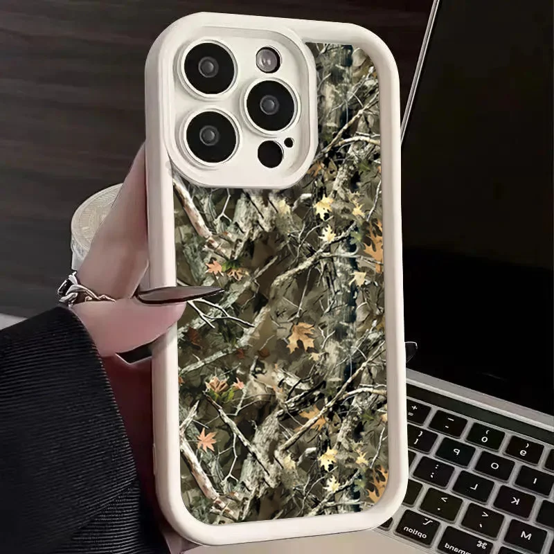 Forest Camouflage Simple Phone Case for Xiaomi Redmi Note 14 13 12 Pro Plus 4G 5G 14C 13C 12C 11 11S 10 10S 12S Shockproof Cover