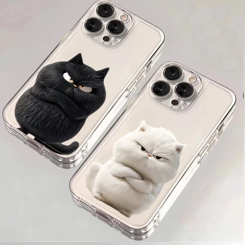 Funny Cool Cat Silicone Phone Case for Xiaomi Redmi 13C 12C 14C 4G Note 15 14 13 12 11 Pro Plus 5G 12S 11S 10 Soft Clear Cover