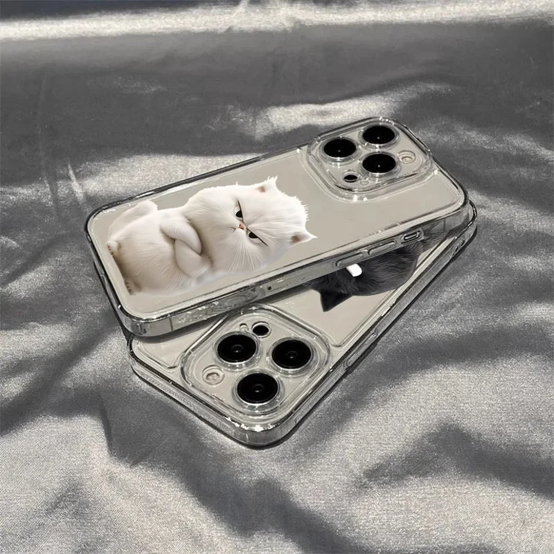 Funny Cool Cat Silicone Phone Case for Xiaomi Redmi 13C 12C 14C 4G Note 15 14 13 12 11 Pro Plus 5G 12S 11S 10 Soft Clear Cover