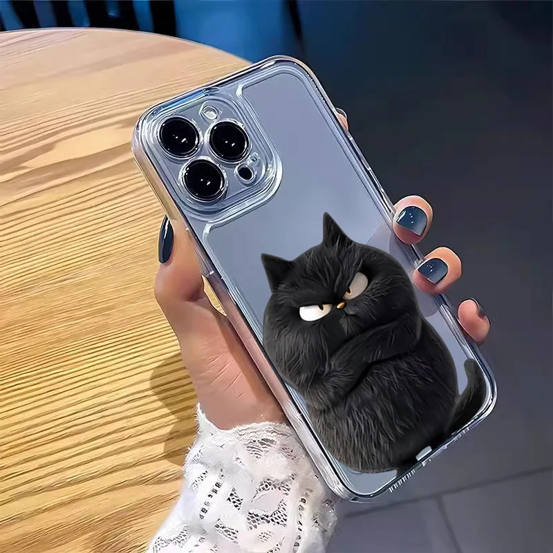 Funny Cool Cat Silicone Phone Case for Xiaomi Redmi 13C 12C 14C 4G Note 15 14 13 12 11 Pro Plus 5G 12S 11S 10 Soft Clear Cover