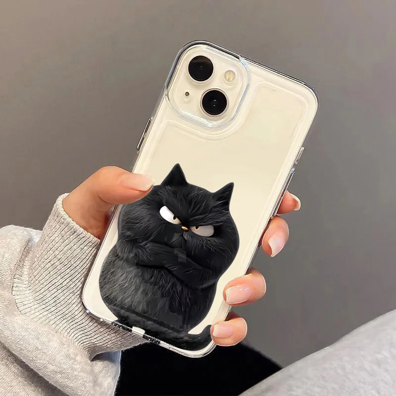 Funny Cool Cat Silicone Phone Case for Xiaomi Redmi 13C 12C 14C 4G Note 15 14 13 12 11 Pro Plus 5G 12S 11S 10 Soft Clear Cover