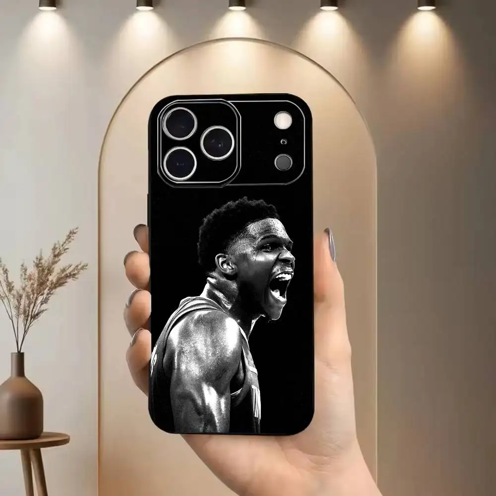 A-Anthony Edwards AE-Ant-Man  Phone Case Soft Black For iPhone 16 17 15 14 13 12 11 X XR Plus Pro Max Plus